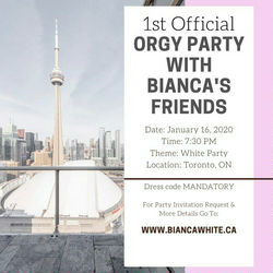 Escorts Vancouver, British Columbia Reserve your next VIP Orgy with Bianca's friends *T.O. - Jan 16th **The White Party**