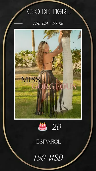 Escorts Medellin, Colombia Miss Ojo De Tigre