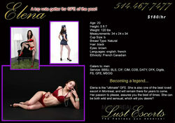 Escorts Montreal, Quebec MONTREAL LUST ESCORTS...Beautiful & Sexy College Student LOLA!!!! Emy, Elena & Alice!