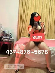 Escorts Mississauga, Ontario Ruby, 437~876~5678