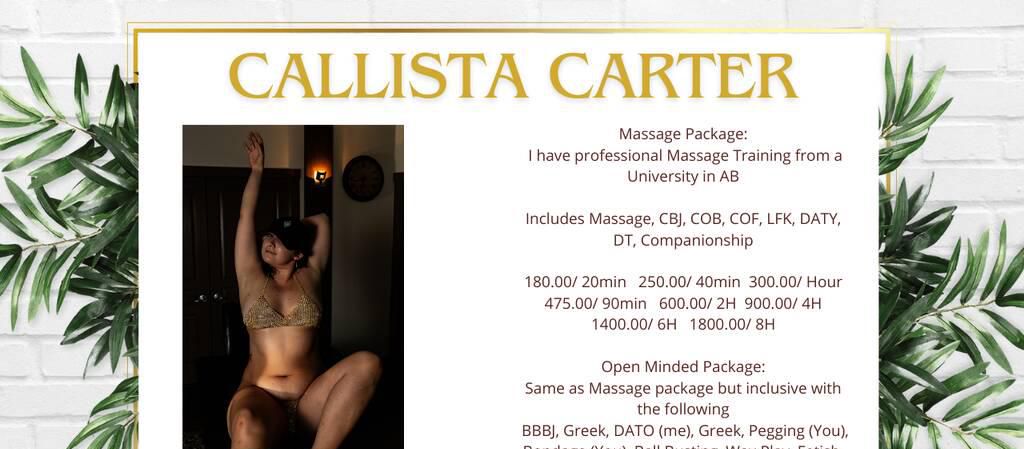 Escorts Calgary, Alberta Callista Carter